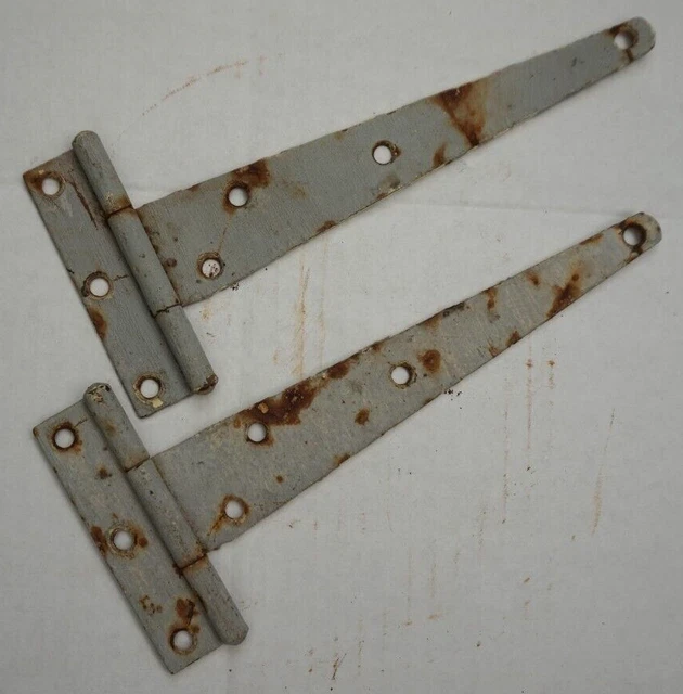 Pair Vintage Strap Hinges Cabinet Barn Door Gate Pair 9" Long