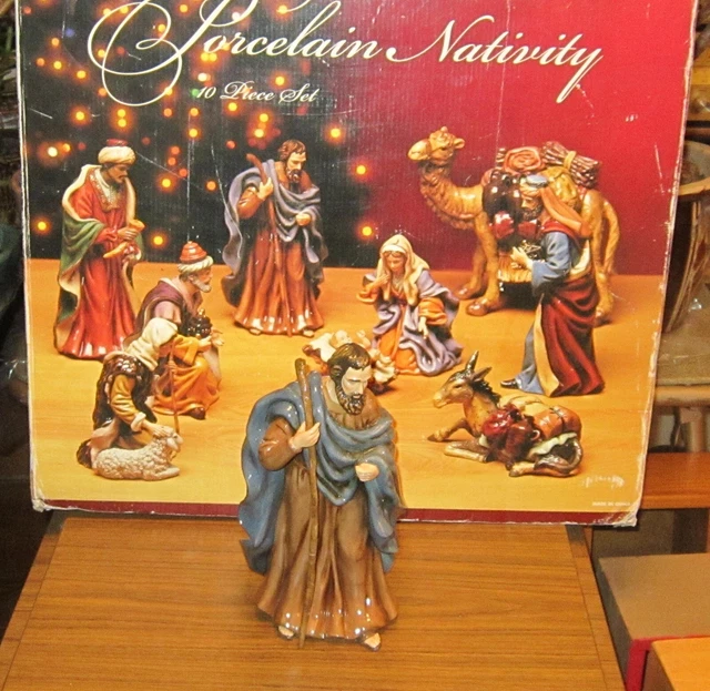 JOSEPH REPLACEMENT KIRKLAND SIGNATURE 10Piece Porcelain NATIVITY SET