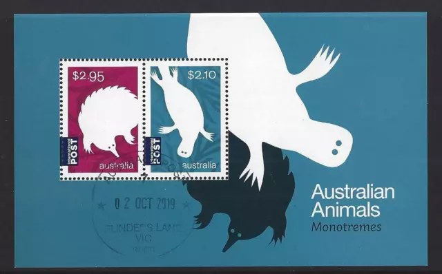 Australia 2016 Animals - Monotremes Miniature Sheet Fine Used