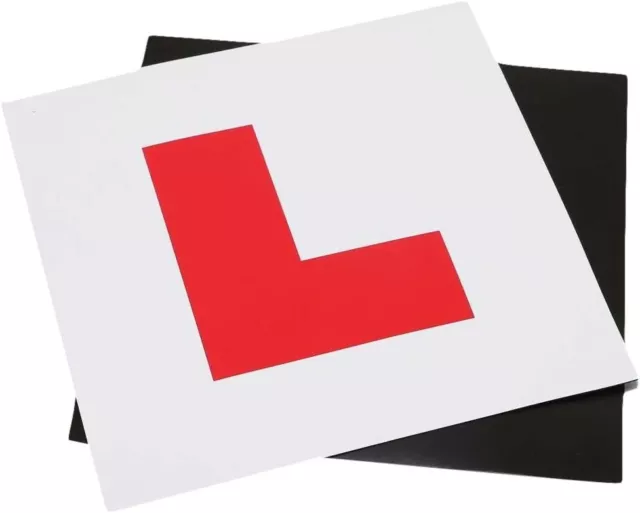 Learner Driver L Plate Full Magnetic Stickers Adhesive Learn Driving Car 2Pk