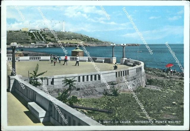 br398 cartolina s.maria di leuca rotonda e punta meliso lecce