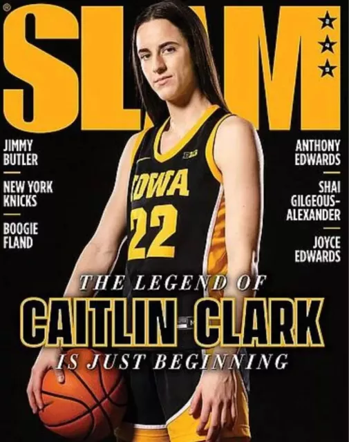 CAITLIN CLARK IOWA 2024 Slam Magazine First Cover Newsstand £27.83