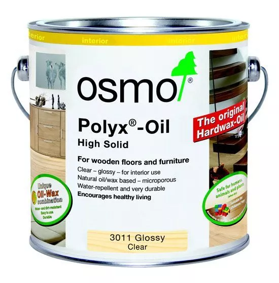 Osmo Polyx Hard Wax Oil Glossy 3011 - 0.75ltr or 2.5Ltr - Free Delivery Mainland