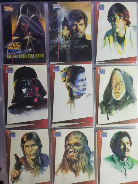 1993 TOPPS STAR WARS GALAXY SERIES 1 - COMPLETE 140 CARD SET - MINT in binder!