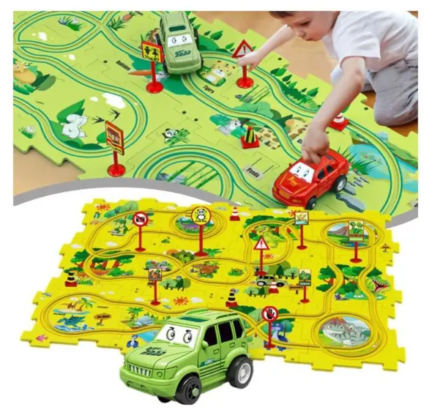 Blooming Babies Puzzle Racer - 2024 New Puzzle Racer Kids Car Track Set