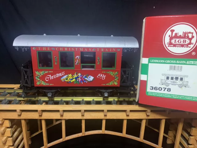 LGB 36078 CHRISTMAS CAR TRAIN 1998 * New in Original Box * G Scale