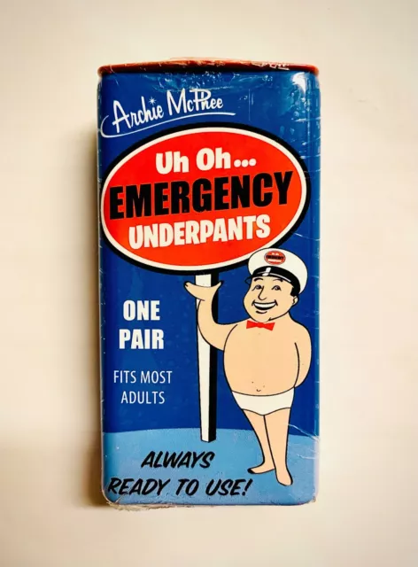 New 2 Pack EMERGENCY UNDERPANTS 3 Per Package Funny Gag Gift Christmas  Underwear