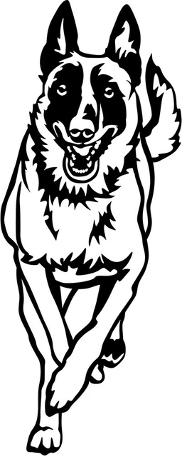 Adesivo Malinois - adesivo auto Malinois - sticker - contorno Malinois #92-60