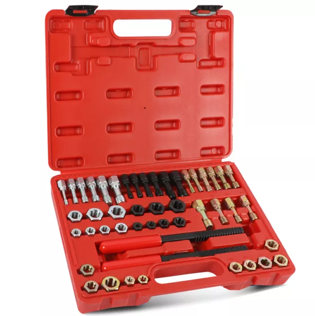 ABN Professional Thread Repair Kit - 131pc SAE Drill Thread Restorer Kit 