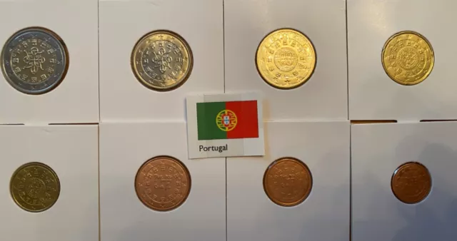 KMS, Eurokursmünzensatz 2007 aus Portugal, Kursmünzensatz, MEGA-RARE 2 Euromünze