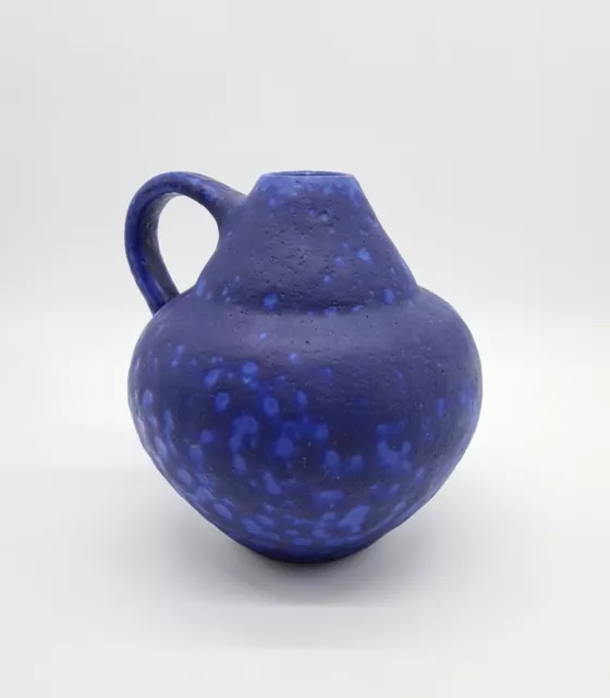 Hartwig Heyne Vase blau blue vintage Design west german pottery wgp mcm Hey 60er