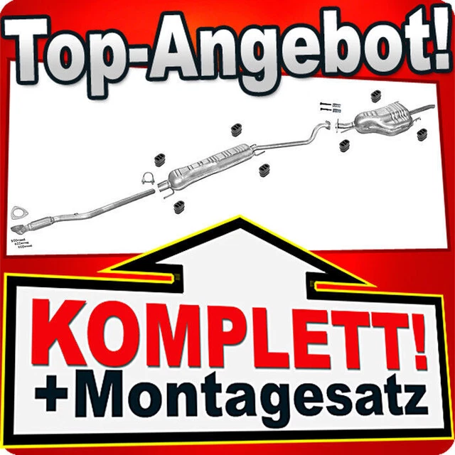 Ligne D'échappement Complète Pour OPEL ASTRA G 1.6 84/101CH - Neuf, Kit De Montage Inclus