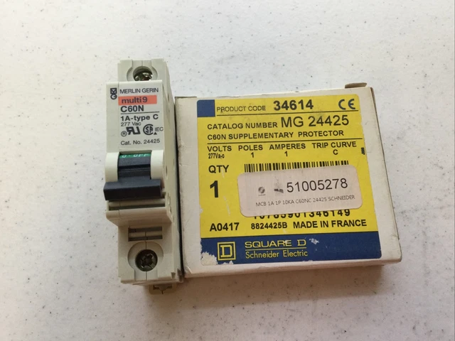 New Merlin Gerin Multi9 C60N , 1A-Type C Mg24425, Free Shipping New Merlin Gerin Multi9 C60N , 1A-Type C Mg24425, Free Shipping