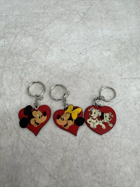 VTG Walt Disney World Mickey Mouse Minnie Dalmatians Keychain