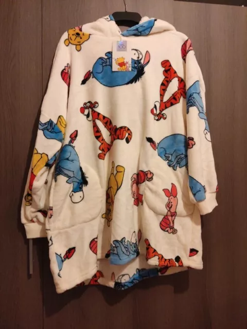 Disney 100 Year Winnie the Pooh Tigger Eeyore Snuddie Oversize Hoodie Oodie XS-S