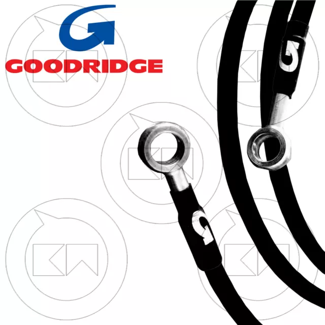 Goodridge Kit Tubi Freno In Treccia Acciaio Nero Yamaha Fz6 600 2004 2005