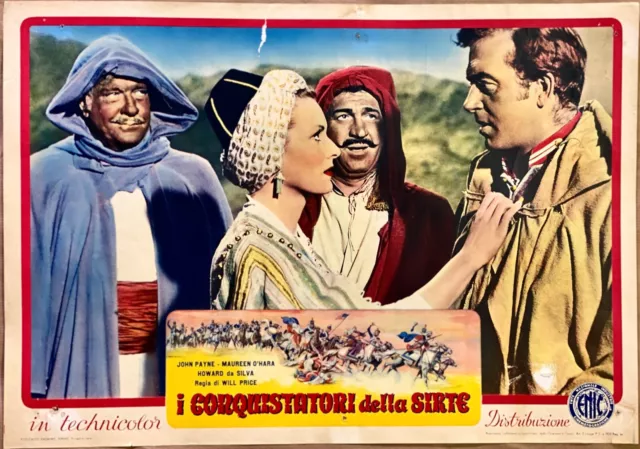 I CONQUISTATORI DELLA SIRTE - Lobby Card Fotobusta -1950 -Maureen O'Hara -