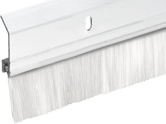 Frost King SB36W Extra Brush Door Sweep, 2in Wide x 36in Long, White-Aluminum