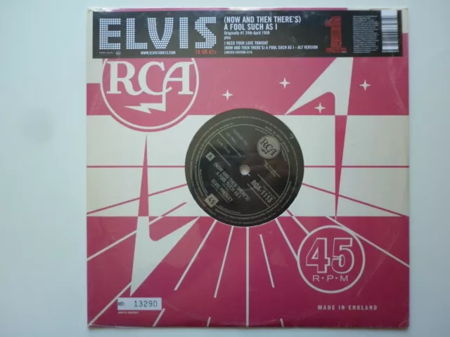 Elvis Presley 45Tours vinyle format 25cm (Now And Then There's) A Fool Such 4/18