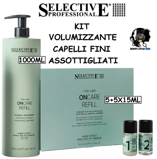 Fiale Shampoo Volumizzante Kit Capelli Sottili Selective Professional Refill