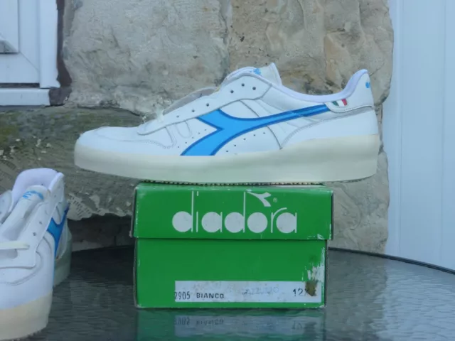 TENNIS VINTAGE ANNI 80 Diadora Azzurro UK12.5 Made In Italy OG Borg Elite anni 80 DS EUR 171 34 PicClick IT