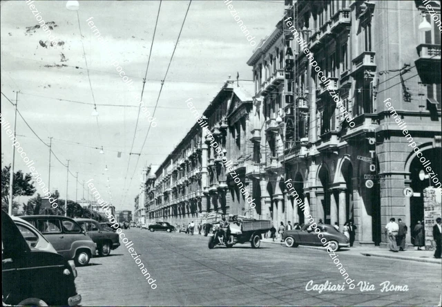 br104 cartolina cagliari  citta' via roma sardegna