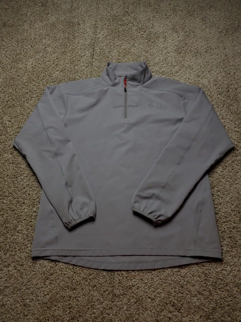 Gill Race 1/4 Zip Smock Small Mens Gray Softshell Long Sleeve Pullover Stretch