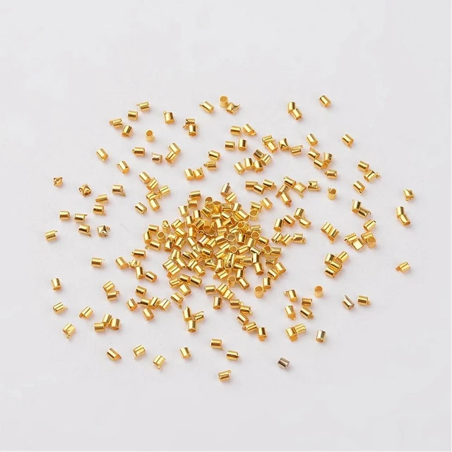 Lot de 300 PERLES DE ROCAILLE TUBE DORE OR FORME TORSADE 6 mm - Creation Diy