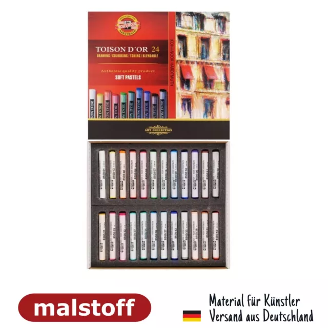 Koh-I-Noor 24er Pastellkreiden Set Toison d´Or Softpastell Malstoff