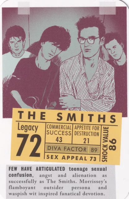 The Smiths, Morrissey card from Battle of the Bands Rock Trump Card Game 2016