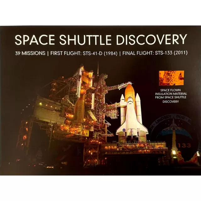 Space Shuttle Discovery flown artifact presentation