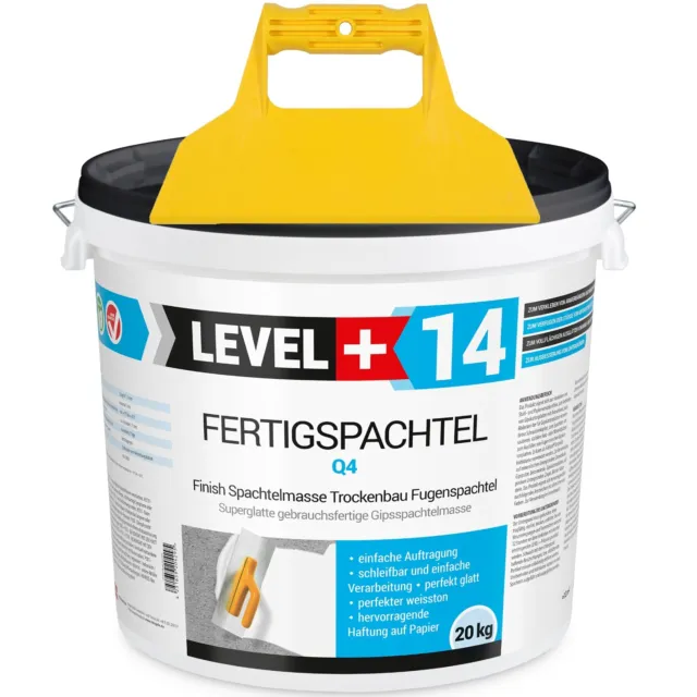 Fertigspachtel Q1-Q4 Glättspachtel 20kg Trockenbau+Fugen-Kunststoffspachtel RM14