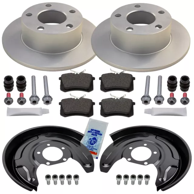 Bremsen Satz hinten + Ankerbleche Bolzen für VW Passat 3B 3BG AUDI A6 (4B,C5)