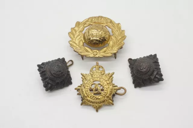 WWI - WWII British & Canadian Royal Army Service Corps Badges Lot Of 4