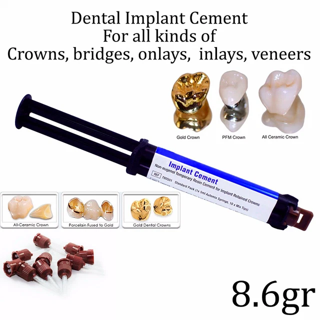 TEMPORARY DENTAL IM pla nt Cement Crown Veneers Onlays Inlays Self