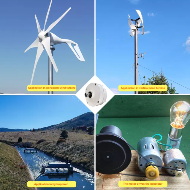 800W HÁGALO USTED MISMO 3 Fase PMG Energía Eólica Eléctrica Imán Permanente Generador 24V 48V