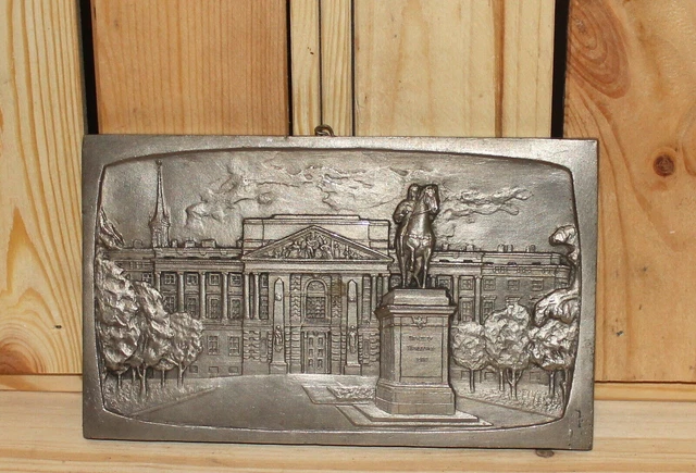 Plaque Murale Vintage Métal URSS - Thème Jeux Olympiques Ski - Décor Soviétique Années 70