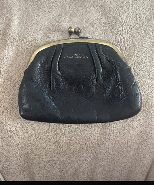 JANE SHILTON TK Maxx Black Real Leather Coin Purse 5.00 PicClick UK
