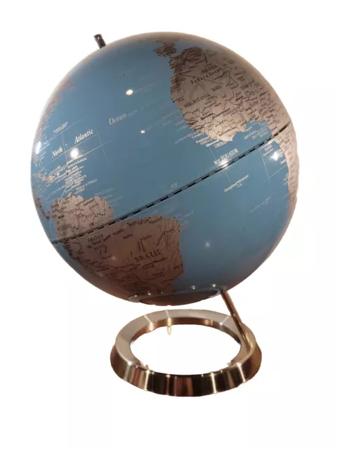 Full Circle Vision Mint Desktop World Globe, Home/ Office Decor, Chrome Base, EC