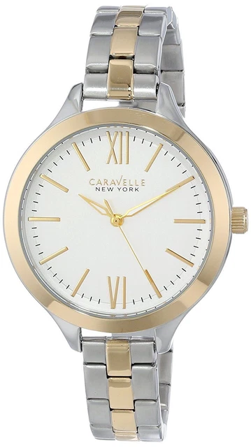 CARAVELLE NEW YORK Womens Gold Tone Pearl Plastic Bangle  display picture 2
