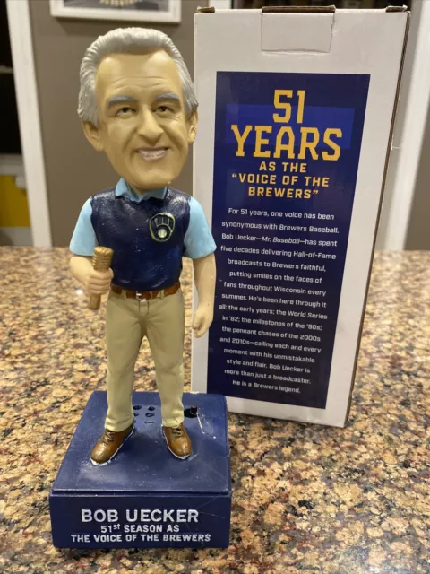 2021 Milwaukee Brewers MLB Bob Uecker "Talking" SGA Bobblehead - NIB - FREE S/H