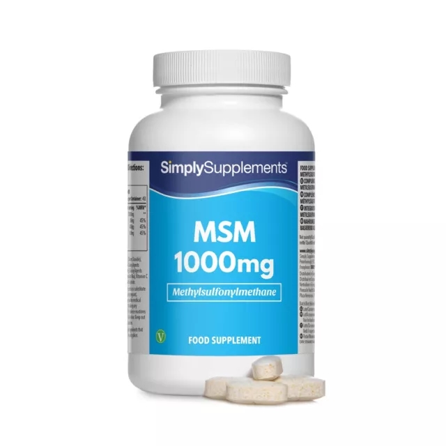 MSM (Methylsulfonylmethan) 1000mg - 360 Tabletten - SimplySupplements