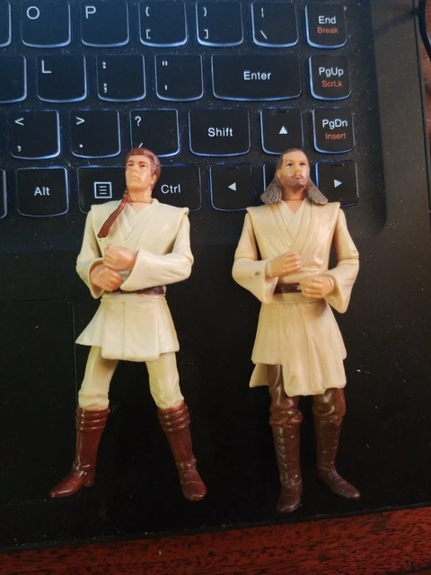 Star Wars Action Figures Qui Gon Jinn Obi Wan Kenobi