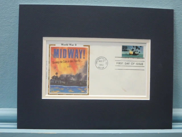 WORLD WAR II - The Battle of Midway & 50th Anniversary First Day Cover ...