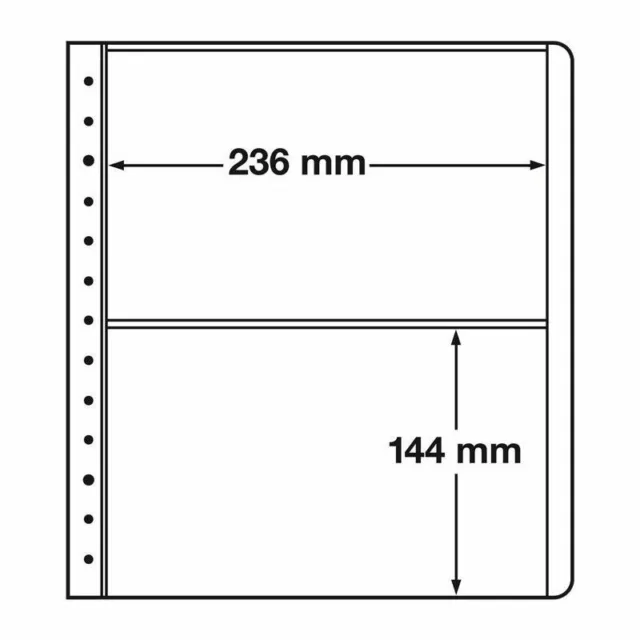 Feuilles neutres LB Leuchtturm à 2 compartiments 236 x 144 mm.