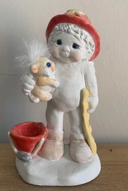 Euc Vintage Dreamsicles Signed Cast Art 1994 Burnin Love Dc220 Fireman Figurine