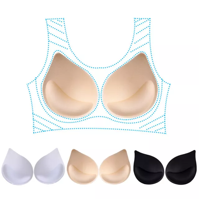 Spong Bra Pads Bikini Chest Cup Push Up Insert Foam Pads for Swimsuit Bra Pad +