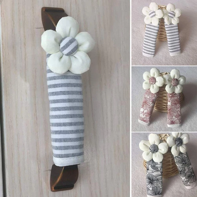 Soft Flower Handle Cover Anti-Static Door Knob Covers  Cabinet