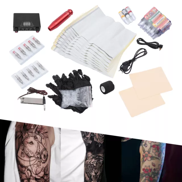 Professionelle Tattoo Maschine Set mit Tattoo Pen und Nadeln Tattoo Ink Cups