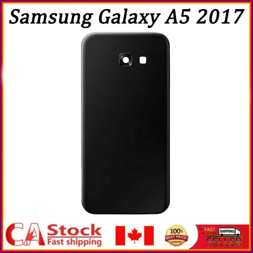 Samsung Galaxy A5 2017 Black Back Glass Battery Door Cover - Cam Lens Included